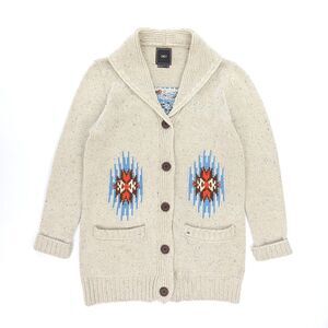 OBEY Wool Shawl Collar Aztec Cardigan Southwest Native Boho Indie Preppy Hipster